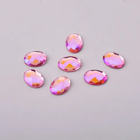 Laser Roze Platte Rug Nagel Strass Gemengde Vormen Glas Kristal Nail Art DIY Decoratie Glanzende Manicure Charms