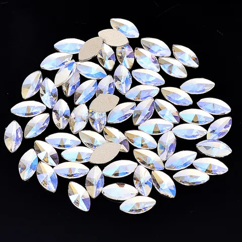 Strass in Vetro Forme Miste Cristalli Piatti Pietre per Nail Art Strass DIY Artigianato Decorazione Gemme