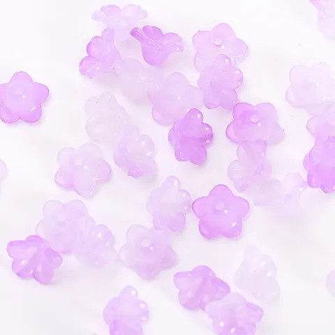 Perles en Vrac de Fleurs de Muguet Dégradé Coloré Résine Plastique Accessoires d'Artisanat de Fabrication de Bijoux DIY