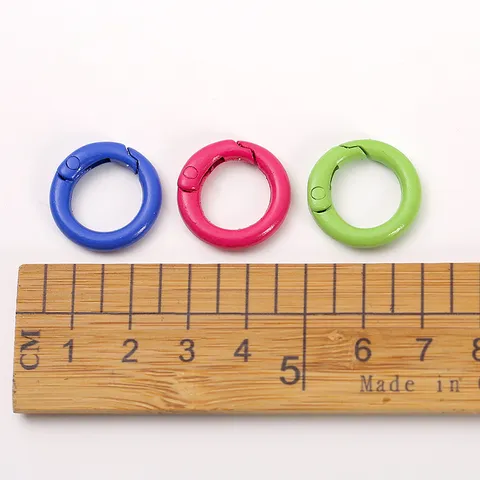 Anillos O de Resorte Redondos Ganchos de Presión de Resorte de Metal para Bolsos Monederos DIY Llaveros Accesorios de Joyería