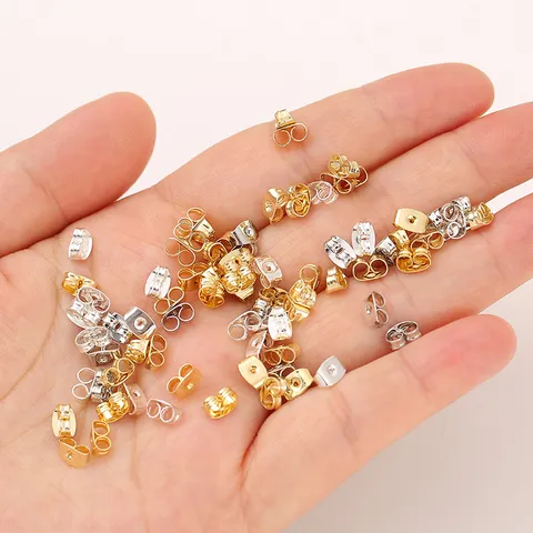 14K Vergoldet Silber Schmetterling Ohrring Rückseiten DIY Ohrring Funde Schmuckherstellung Zubehör Metall Ohrstöpsel Kappen