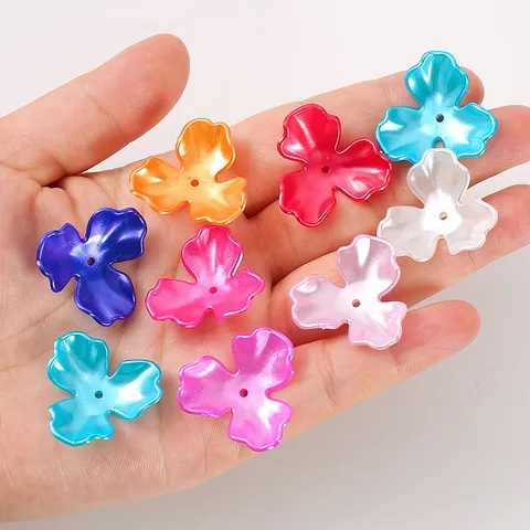 Cuentas de Pétalos de Flor de Magnolia Perlas Artificiales a Granel para Ramo de Manualidades DIY Suministros