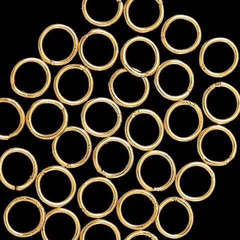 Solid Copper Soldered Closed Jump Rings DIY Jewelry Making Connecting Rings Gold Silver Plated Findings