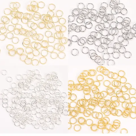 Copper Gold And Silver Plated Open And Closed Jump Rings For DIY Jewelry Making Bracelet Earring Pendant Connectors