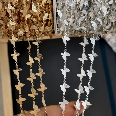 DIY Χάλκινη Αλυσίδα Παγωμένη Πεταλούδα Διατήρηση Χρώματος Hanfu Χειροποίητο Βραχιόλι Κολιέ Αξεσουάρ Κατασκευής Κοσμημάτων