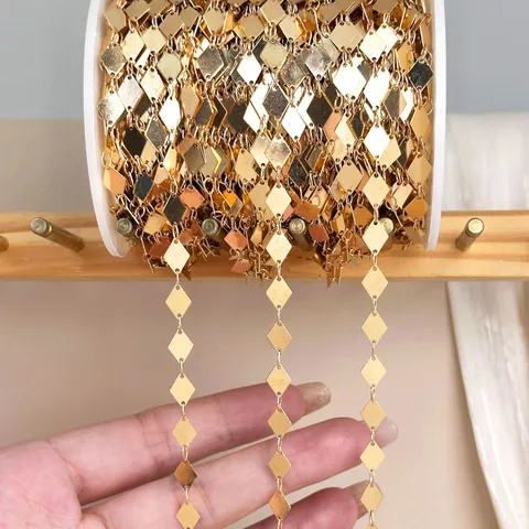 Χάλκινη Αλυσίδα σε Σχήμα Ρόμβου DIY Υλικά Κατασκευής Κοσμημάτων Χάλκινη Αλυσίδα για Φουρκέτα Φούντες Κολιέ Χειροτεχνία