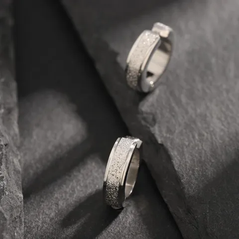 Stainless Steel Hoop Ear Clips Matte Non Piercing Geometric Cartilage Ear Cuff Earrings For Men Women Punk Hip Hop Jewelry Gift