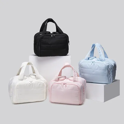 Fashion Waterproof PU Leather Cosmetic Bag Portable Travel Makeup Organizer Large Capacity Toiletry Storage Handbag For Women
