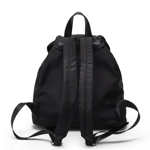 Korean Style Oxford Cloth Backpack For Women Large Capacity Casual Travel Bookbag With Metal Lock And Drawstring