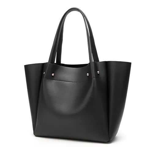 Women Fashion PU Leather Tote Bag Large Capacity Casual Commuter Shoulder Bag With Wing Design Handbag