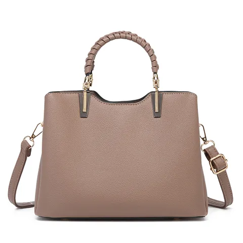 Women's PU Leather Handbag Classic Simple Commuter Large Capacity Tote Bag Top Handle Shoulder Bag Daily Casual Bag