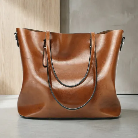 Women Large Capacity Tote Bag PU Leather Casual Commuting Shoulder Handbag Solid Color Minimalist Daily Bag