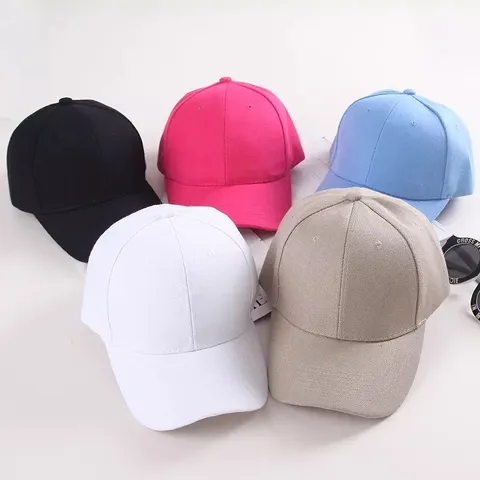 Casquette de Baseball Couleur Unie Chapeau de Protection Solaire Extérieur d'Été Décontracté Ajustable Sport Unisexe