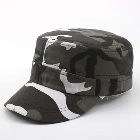 Outdoor Camouflage Flat Top Military Cap For Men Women Spring Summer Sun Protection Patrol Fatigue Hat Army Cadet Cap