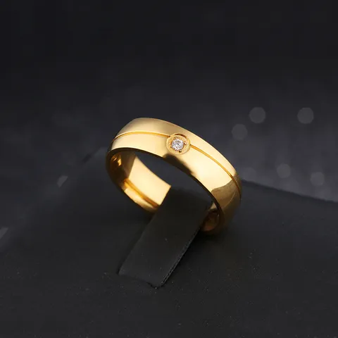 Minimalistische Titaniumstalen Ring Voor Dames Mode Creatieve Lineaire Inzet Strass Vingerring Eenvoudige Geometrische Sieraden Cadeau