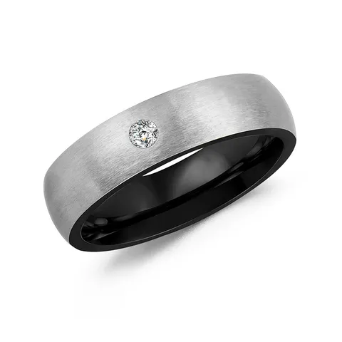 Minimalistische Titanium Staal Strass Ingelegde Ring Voor Mannen Gepolijst Verguld Zwart Goud Roestvrij Staal Band Vingerring Sieraden Cadeau