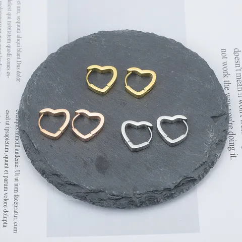 Minimalistische Hartring Oorbellen Voor Vrouwen Roestvrij Staal Delicate Kleine Perzikhart Titanium Staal Oorsieraden Valentijnscadeau