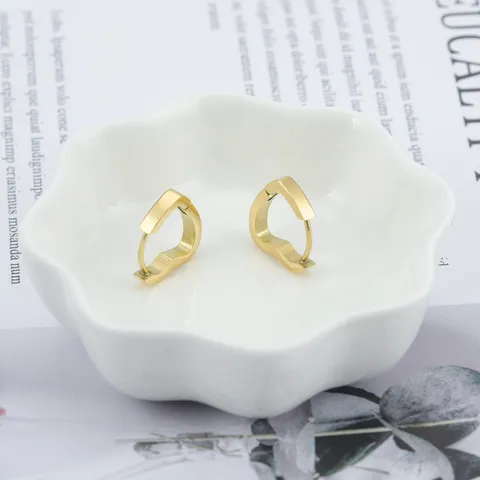 Minimalistische Hartring Oorbellen Voor Vrouwen Roestvrij Staal Delicate Kleine Perzikhart Titanium Staal Oorsieraden Valentijnscadeau