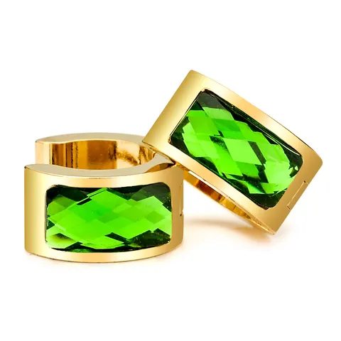 Mode Roestvrij Stalen Ronde Oorbellen Voor Dames Strass Kristal Huggie Oorbellen Geometrische Sieraden Feest Dagelijks Accessoire