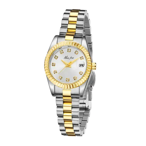 Women Fashion Stainless Steel Quartz Watch Rhinestone Dial Waterproof Exquisite Luxury Designer Ladies Wristwatch For Daily Work Gift