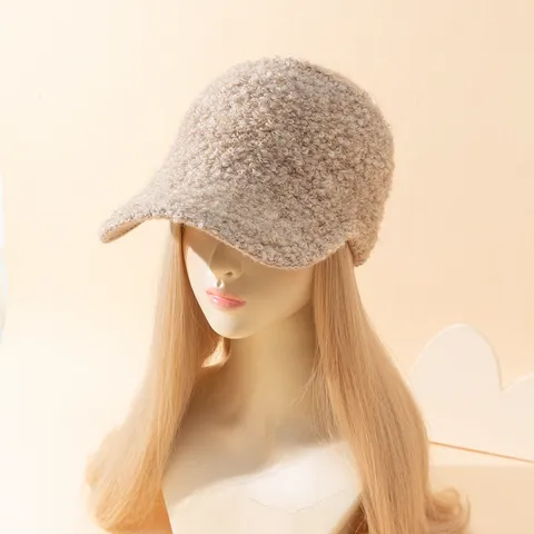 Casquette de Béisbol de Acrílico Tejido de Punto Cálido de Invierno para Mujer Sin Top Letra de Strass Visera Curva Al Aire Libre Sombrero de Sol Deportivo Casual Accesorio de Moda