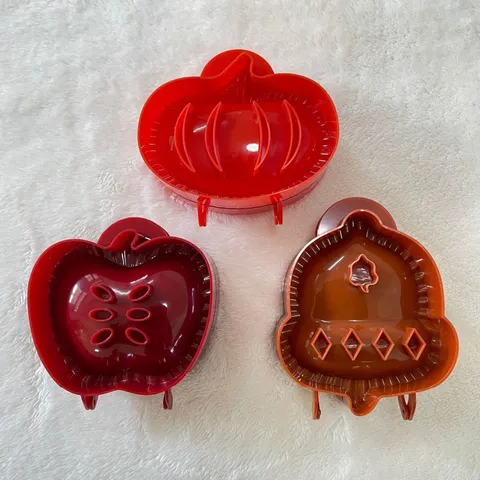 Fall Hand Pie Molds Set Plastic Apple Pumpkin Acorn Pastry Press DIY Baking Tools For Halloween Christmas Party Kitchen Gadgets