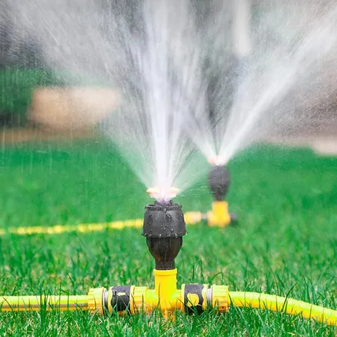 Automatic Garden Lawn Sprinkler 360 Degree Rotating Water Spray Head Plastic Ground Plug Irrigation System For Yard Cooling
