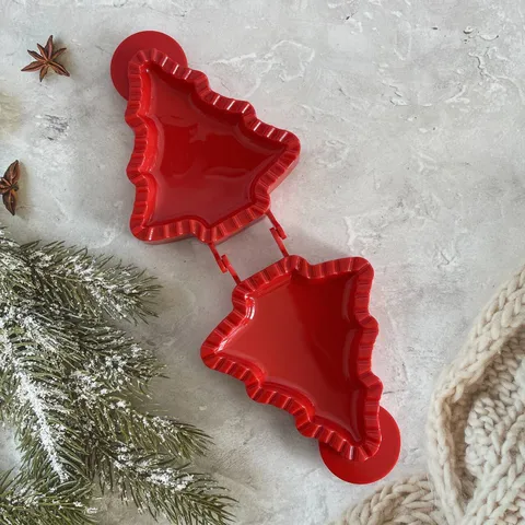 Christmas Cookie Mold Plastic Baking Pastry Press Tool Festive Tree Glove Star Set For Holiday Kitchen Baking