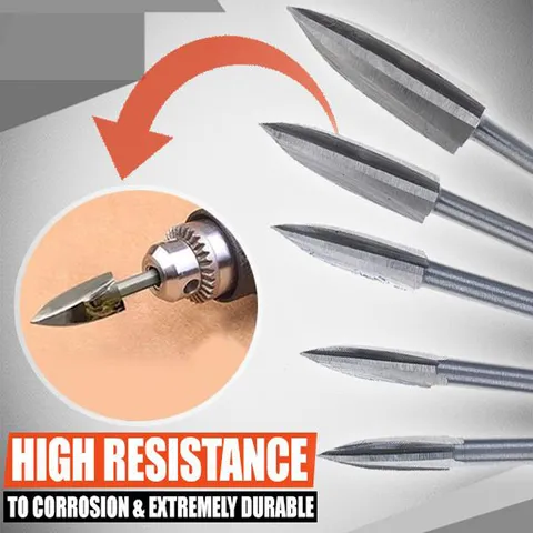Alloy Steel Wood Carving Drill Bit Set Rotary Burr Milling Cutter Woodworking Hand Tools For DIY Crafts