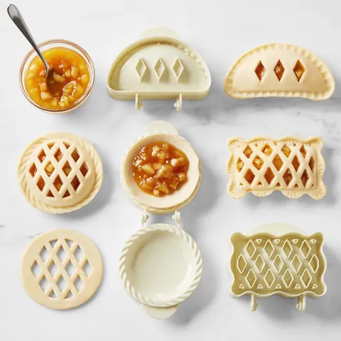 Classic Mini Hand Pie Molds Plastic Pastry Press Set Semi Circle Round Rectangle Cookie Molds Kitchen Baking Tools