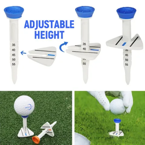 Height Adjustable Golf Tees Durable Plastic Golf Tee Training Practice Accessories For Golfers Sports Training
