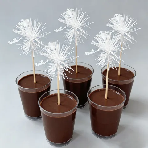 Decorative Snowflake Cake Toppers Tassel Dessert Food Picks For Christmas Party Wedding Cake Decoration Supplies