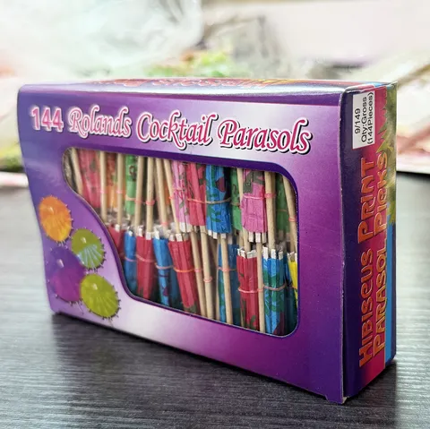 Colorful Paper Cocktail Parasol Picks Fruit Toothpicks Drink Umbrella Decorations For Party Wedding Bar Beverage Supplies