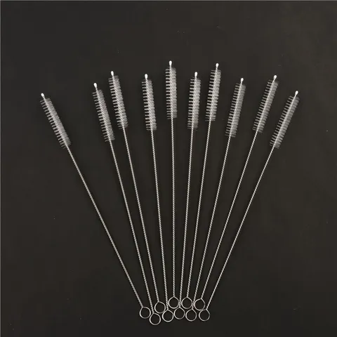 304 Stainless Steel Straw Cleaning Brush Long Handle Flexible Pipe Cleaning Brush Wire Brush For Glass Straws Baby Bottles