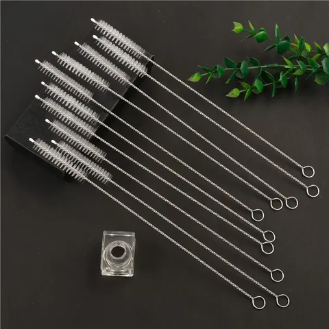 304 Stainless Steel Straw Cleaning Brush Long Handle Flexible Pipe Cleaning Brush Wire Brush For Glass Straws Baby Bottles