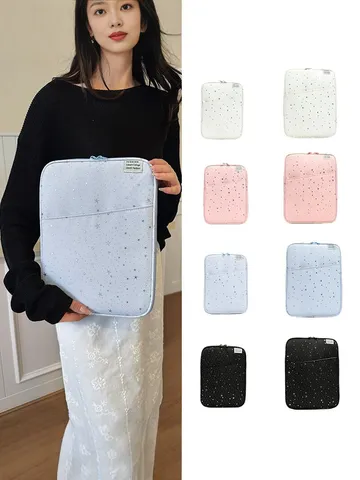 Korean Style Star Pattern Tablet Sleeve Cute Protective Case Shockproof Waterproof Laptop Bag For Women
