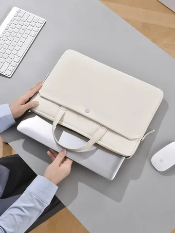 Borsa per Laptop Impermeabile Minimalista Per Donna Uomo Lavoro Viaggio Borsa a Mano Leggera Custodia per Computer