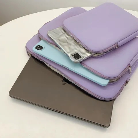 Einfarbige Laptoptasche Weiche Schutzhülle Tragbare Computertasche Schlanke Tablet Innentasche Für Notebook
