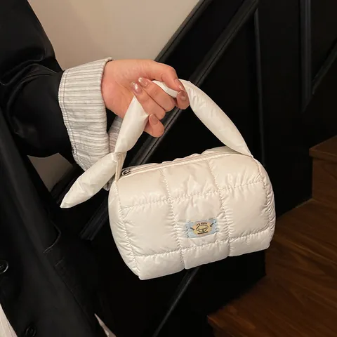 Puff Quilted Cosmetic Bag Large Capacity Lightweight Travel Toiletry Bag Cute Pouch Portable Makeup Storage Bag For Women