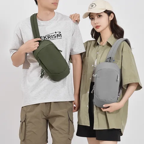 Casual Nylon Τσάντα Στήθους για Άνδρες και Γυναίκες Αδιάβροχη Υπαίθρια Ταξίδια Sling Bag Φορητή Ελαφριά Χιαστί Τσάντα