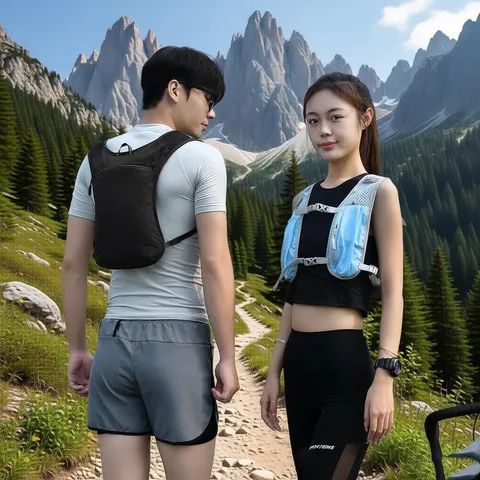 Outdoor Sports Cross Country Running Backpack Lightweight Quick Dry Marathon Hiking Cycling Dual Shoulder Backpack