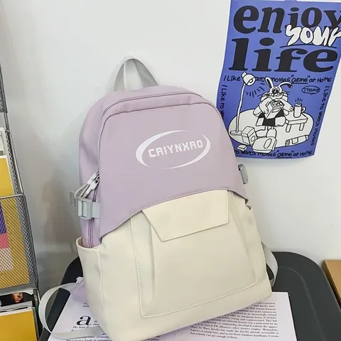 Κoreatiko Styl Casual Unisex Sakidio Platis Moda Scholi Vivlio Tsanta Taxidi Laptop Daypack Me Pollaples Tsepes