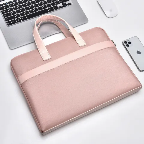 Geschäftlich Minimalistisch Laptoptasche Große Kapazität Wasserdicht Aktentasche Tragbare Dokumententasche Mit Griffen Und Reißverschluss