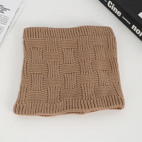 Scaldacollo Lavorato a Maglia Foderato in Pile Caldo Invernale Unisex Sciarpa a Treccia Termica da Esterno Scaldacollo Moda Sciarpa Casual