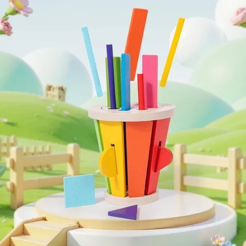 Wooden Educational Shape Color Sorting Box Montessori Toy For Toddlers Kids Early Learning Intelligence Development