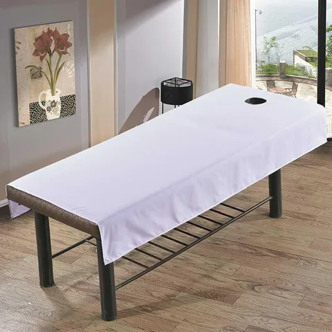Housse de Lit de Massage Imperméable et Antihuile pour Salon de Beauté Drap de Lit avec Trou Épaissi Protecteur de Table SPA Literie en Polyester