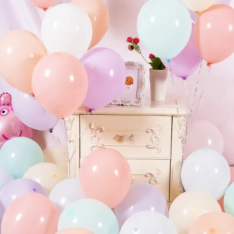 Ballons en Latex Macaron Épaissis Ballons Ronds Pour Mariage Fête d'Anniversaire DIY Décoration Fournitures d'Événement de Festival