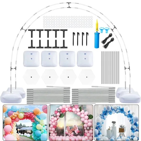 Adjustable Balloon Arch Stand Kit Wrought Iron Balloon Holder Frame For Birthday Wedding Party Event Decor Supplies