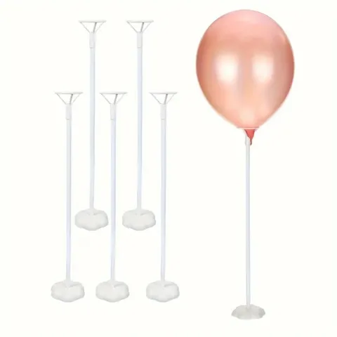 Plum Blossom Base Balloon Stand Plastic Balloon Holder Stick For Wedding Birthday Party Home Decor Balloon Accessories