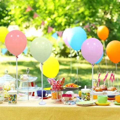 Plum Blossom Base Balloon Stand Plastic Balloon Holder Stick For Wedding Birthday Party Home Decor Balloon Accessories